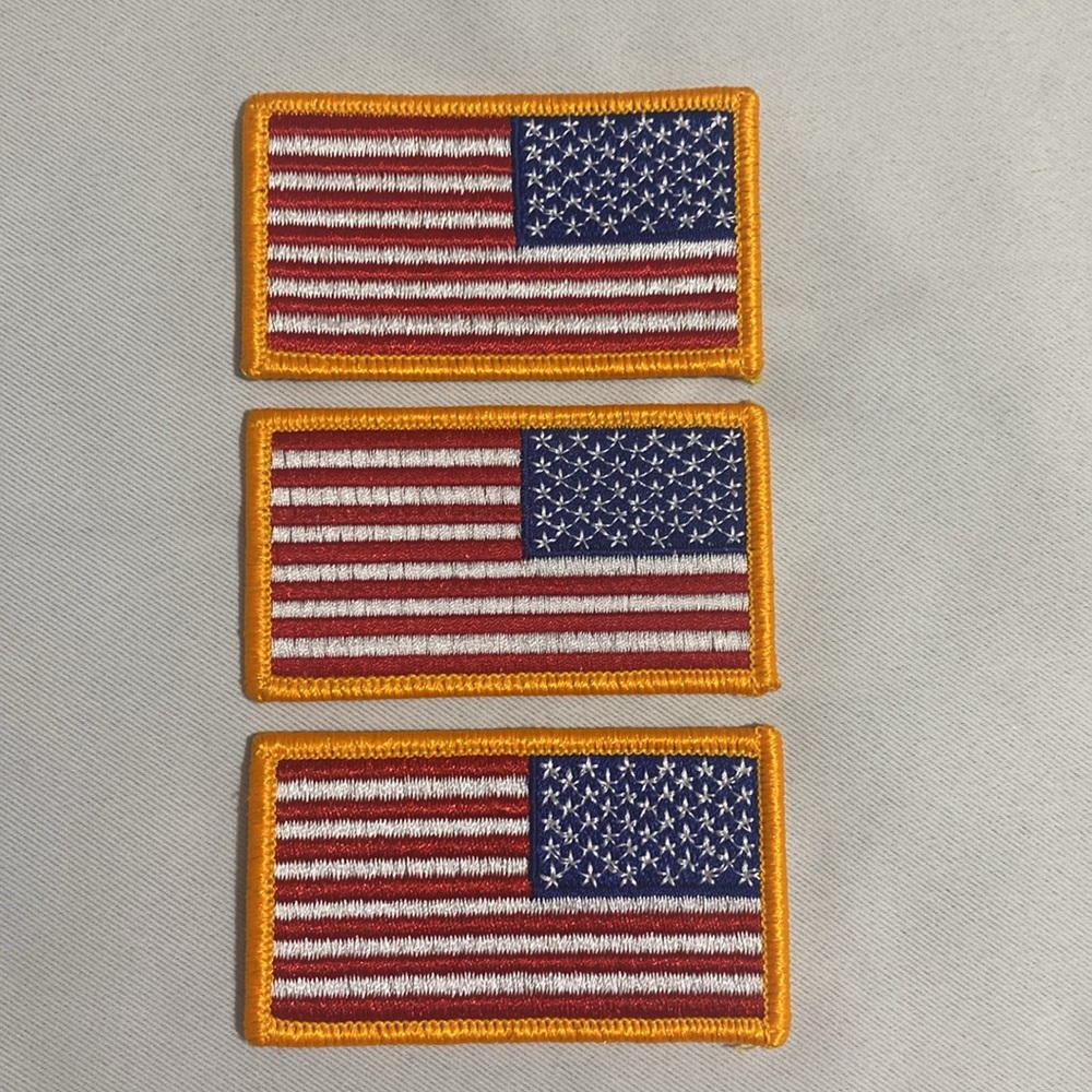 Lot of 3--US ARMY USA Flag Patches